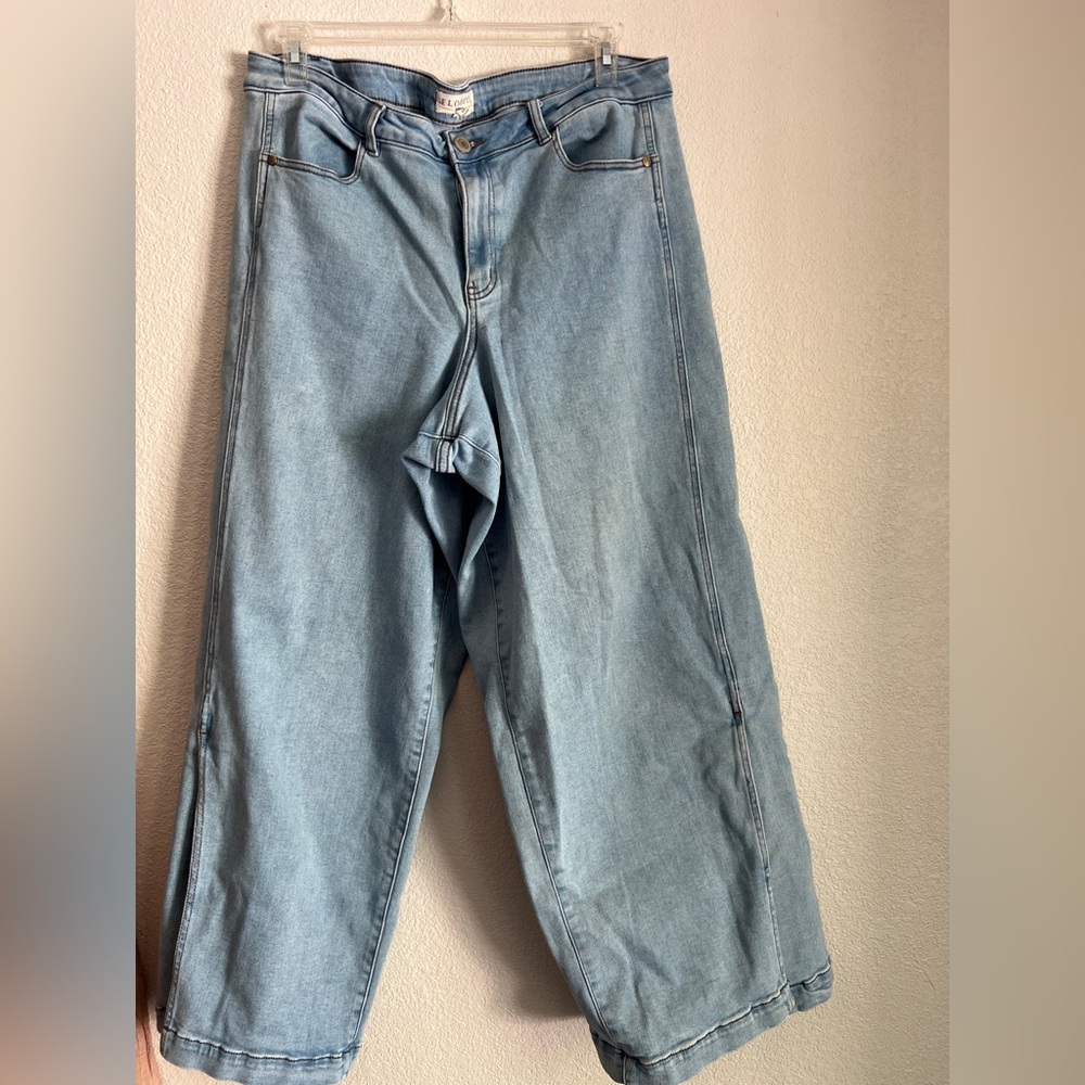Eloquii Light Blue Flare & Wide Leg Jeans